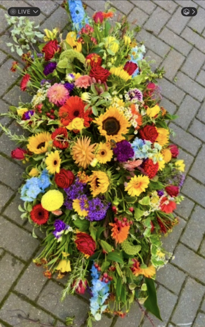 Coffin spray - Rainbow beautiful luxurious spray